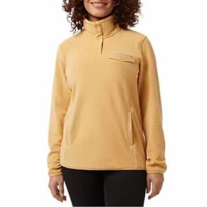 32 Degrees Fleece Pullover Sweater Mustard Yellow Size L